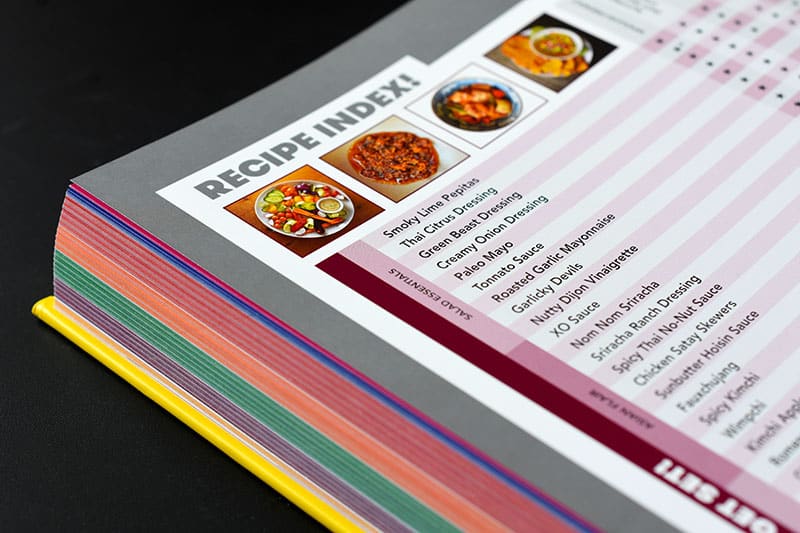 A photo of the recipe index from Ready or Not! cookbook by Michelle Tam & Henry Fong 